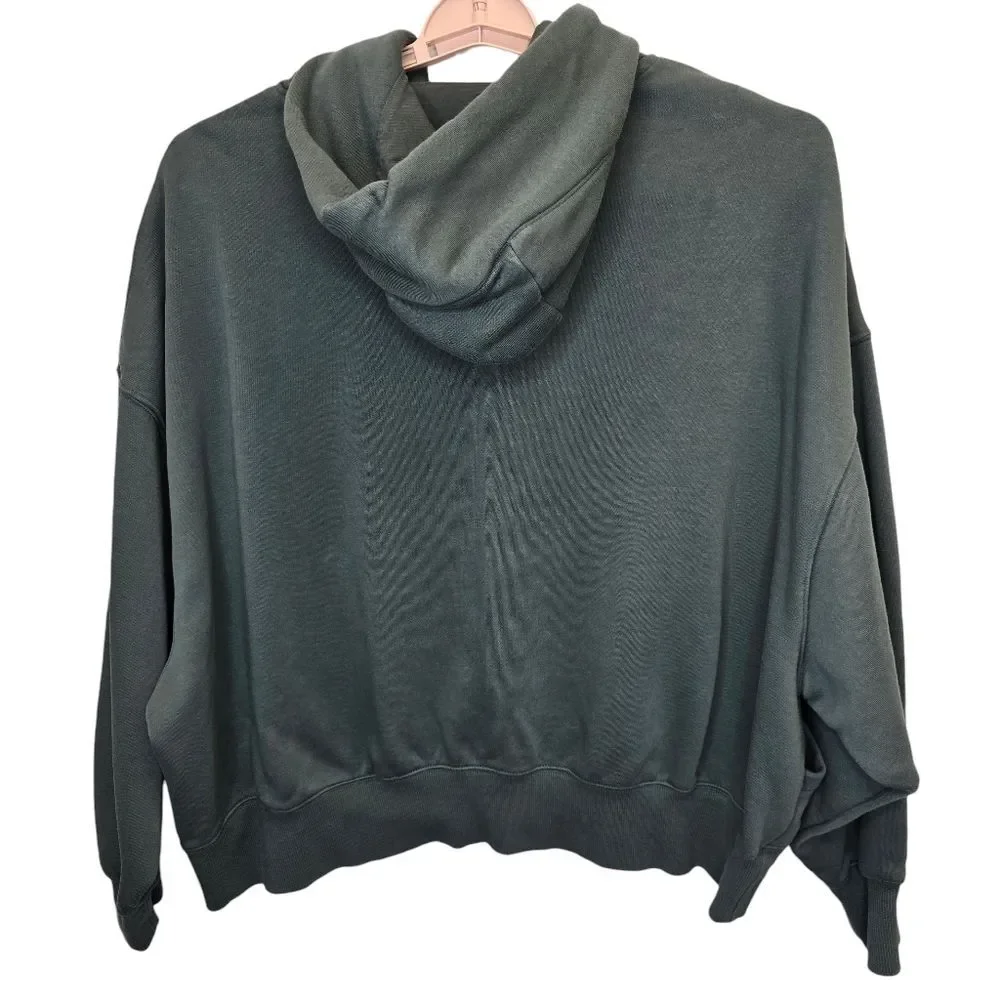 Nike Women's L Pheonix Fleece Oversized Pullover Seaweed Green Hoodie